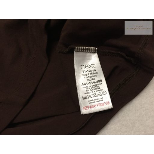 Next 11-12 év 152 cm barna pántos pamut lány atléta újszerű,hibátlan