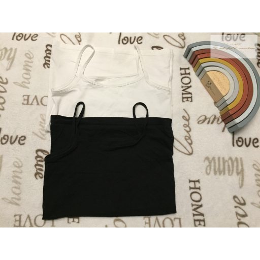 YFK 10-12 év 146-152 cm fekete-fehér pamut lány atléta szett - újszerű,hibátlan