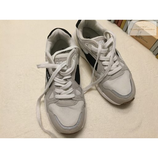 DRK 36- bth 23,5 cm szürke - fekete fiú cipő- újszerű,hibátlan-keveset viselt