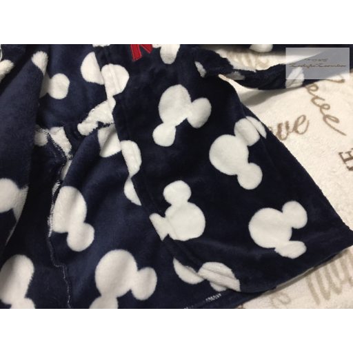 Disney at George 12 - 18  hó 80 -86  cm sötétkék, Mickey mintás puha plüss fiú fürdőköntös újszerű,hibátlan