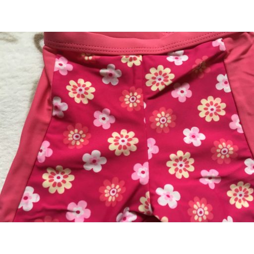 Matalan 3-6 hó 62-68 cm  erős rózsaszín alapon színes virágmintás lány fürdőruha alsó