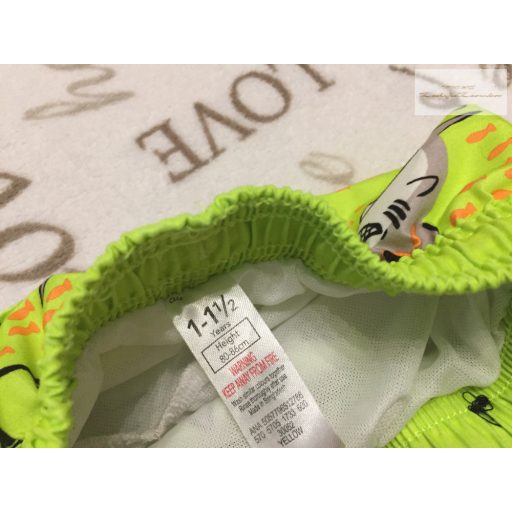 George 12  - 18 hó 86 cm zöld, cápa mintás fiú fürdőnadrág- újszerű,hibátlan