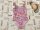 Matalan 8-9 év 128-134 cm rózsaszín, virágmintás-fodros lány fürdőruha - újszerű,hibátlan