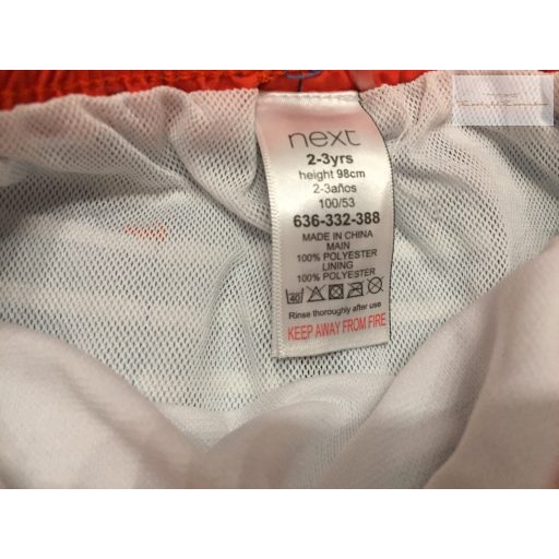 Next 2-3 év 92- 98 cm  kék - fehér csíkos fiú fürdőnadrág - újszerű, hibátlan