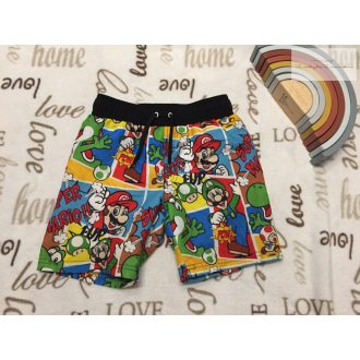   Super Mario 5-6 év 110-116 cm színes Mario mintás fiú fürdőnadrág - újszerű,hibátlan