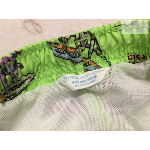 Primark 4-5 év 104-110 cm zöld,színes dinó mintás fiú fürdőnadrág -  újszerű,hibátlan
