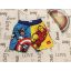 Marvel 4-5 év 110 cm többszínű, Superhős mintás fiú fürdőnadrág- újszerű,hibátlan