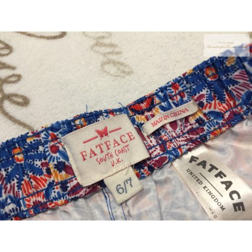 Fatface 6 - 7 év 116-122 cm színes virág és madár mintás lány fürdő/ rövid nadrág - újszerű,hibátlan
