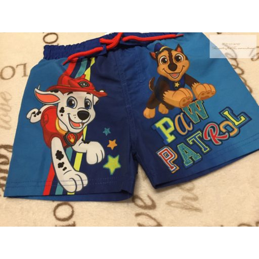 Paw Patrol 3-4 év 98-104 cm kék, Marshall -Chase mintás fiú fürdőnadrág - újszerű,hibátlan