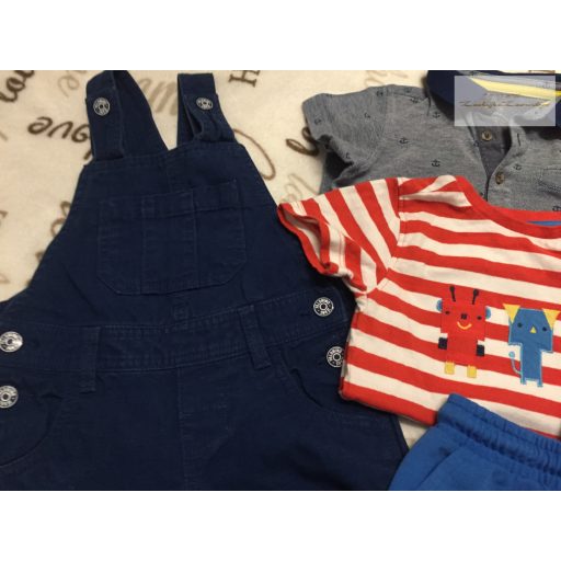 George, Mothercare 2 - 4 év   92 - 104  cm 6 db fiú tavaszi - nyári ruhacsomag - újszerű,