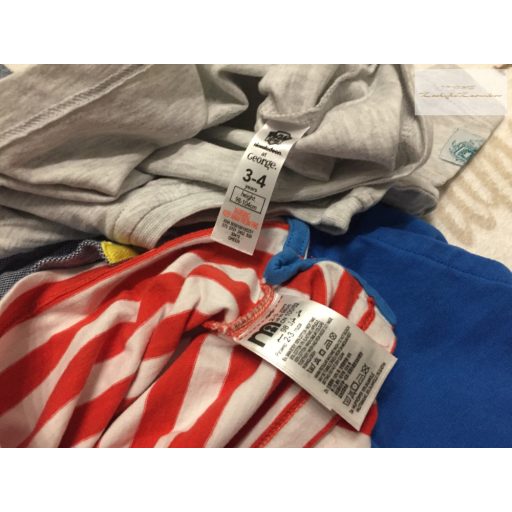 George, Mothercare 2 - 4 év   92 - 104  cm 6 db fiú tavaszi - nyári ruhacsomag - újszerű,
