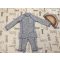 Mothercare 18-24 hó 86-92 cm kék, fehér virágmintás-fodros  lány UV ruha/ úszódressz-újszerű,hibátlan
