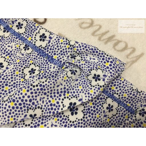 Mothercare 18-24 hó 86-92 cm kék, fehér virágmintás-fodros  lány UV ruha/ úszódressz-újszerű,hibátlan