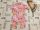 F§F 9-12 hó 74-80 cm rózsaszín, oroszlán-unikornis-méhecske mintás lány UV ruha/ fürdőruha - újszerű,hibátlan