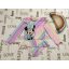 Disney Mickey 3-4 év 98-104 cm színes csíkos, fodros, Minnie  mintás lány UV ruha/ úszódressz - újszerű,hibátlan