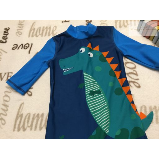 TU 9-12 hó  74-80 cm dinó mintás fiú UV ruha/ úszódressz- újszerű,hibátlan 