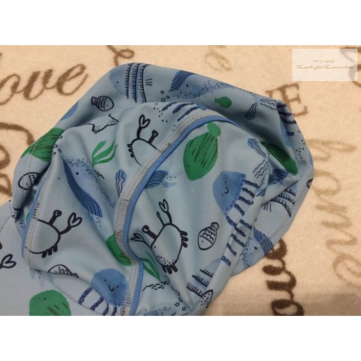 Matalan 9 -12 hó 74 -80 cm világoskék, tengeri állat mintás fiú UV sapka/ napkalap- újszerű,hibátlan