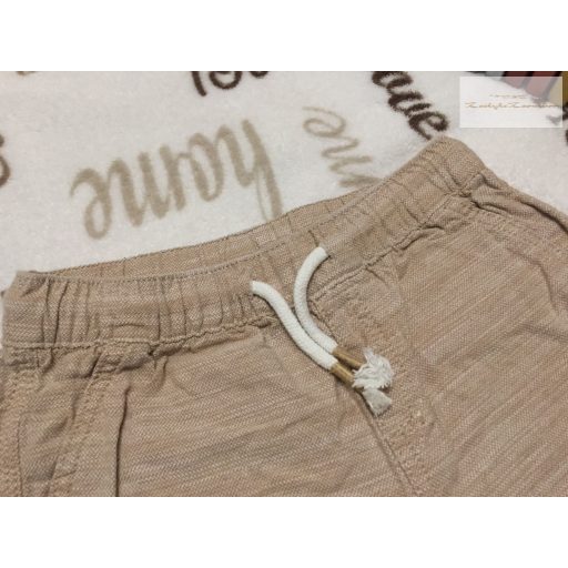 Matalan 5-6 év 110-116 cm világosbarna vékony puha lenvászon fiú nadrág új, csak átmosva