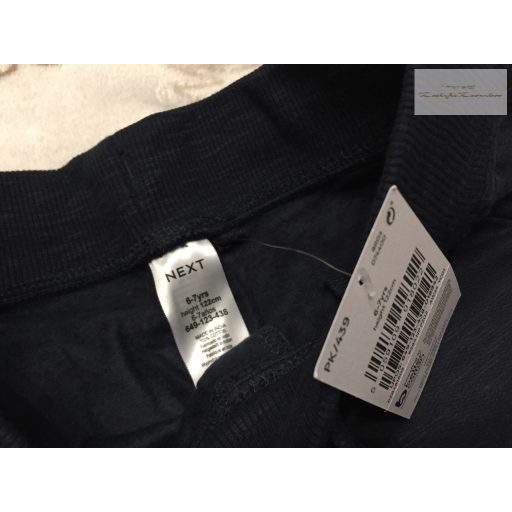 Next 6-7  év 122 cm sötétkék pamut fiú nadrág/ jogger- új, címkés