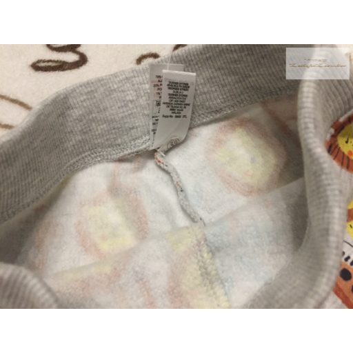 Dunnes 9-12 hó 74-80 cm oroszlán-zsiráf mintás puha pamut fiú szabadidő nadrág- új, címkés
