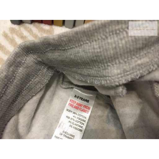 Matalan 2-3 év 92 -98 cm szürke, jármű mintás pamut fiú nadrág/ jogger- újszerű,hibátlan