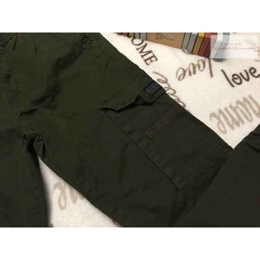 Next 12 év 152 cm sötét zöld, oldalt zsebes vékony farmer fiú nadrág- újszerű,hibátlan