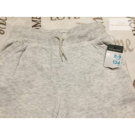 Primark 8-9 év 128-134 cm világos szürke puha pamut fiú nadrág/ jogger - új, címkés