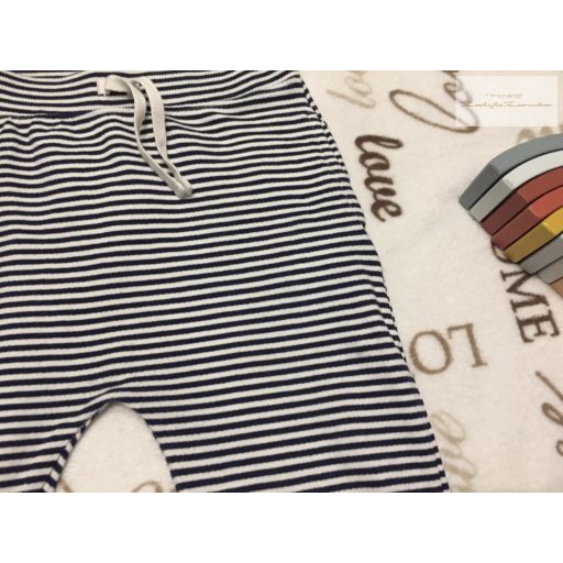 George 7-8 év 122-128 cm kék csíkos vékony pamut fiú nadrág-  újszerű, hibátlan