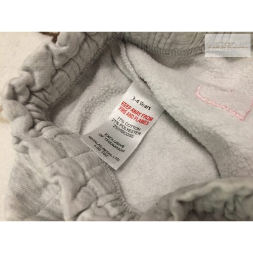 Matalan 3-4 év 98-104 cm szürke, rózsaszín szív mintás pamut lány nadrág-újszerű,hibátlan
