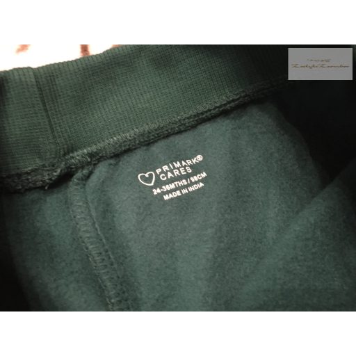 Primark 2-3 év 98 cm zöld puha  pamut fiú nadrág - új, szettet bontottam