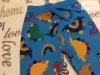 Dunnes 12-18 hó 86 cm k. ék színes dinó mintás puha pamut fiú szabadidő nadrág-   új, címkés