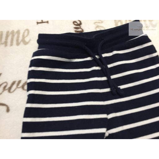 Matalan 12 - 18  hó 80 - 86  cm kék-fehér csíkos puha pamut fiú nadrág/ jogger újszerű,hibátlan