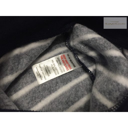 Matalan 12 - 18  hó 80 - 86  cm kék-fehér csíkos puha pamut fiú nadrág/ jogger újszerű,hibátlan