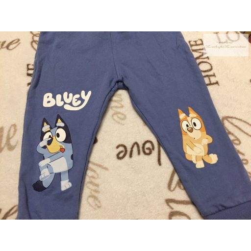 George 18  - 24 hó  86 - 92 cm  kék, Bluey mintás pamut fiú nadrág/ jogger --újszerű,hibátlan
