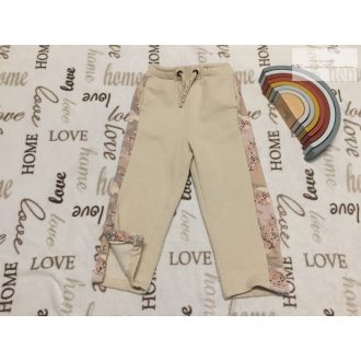   Ted Baker 5 év 110 cm bézs, oldalán színes mintás puha pamut lány szabadidő nadrág- újszerű,hibátlan