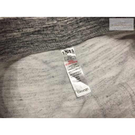 George 10-11 év 140-146 cm szürke melíros pamut fiú nadrág/ jogger újszerű,hibátlan