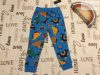 Dunnes 2-3 év 98 cm k. ék színes dinó mintás puha pamut fiú szabadidő nadrág-   új, címkés