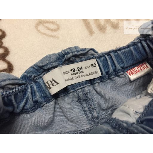 Zara 18-24 hó 92 cm  puha pamutos farmer anyagú lány nadrág- újszerű,hibátlan
