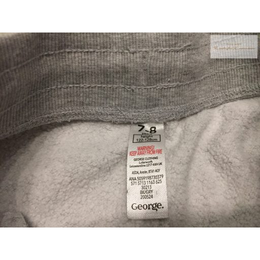 George 7-8 év 122-128 cm szürke pamut fiú nadrág-  újszerű, hibátlan