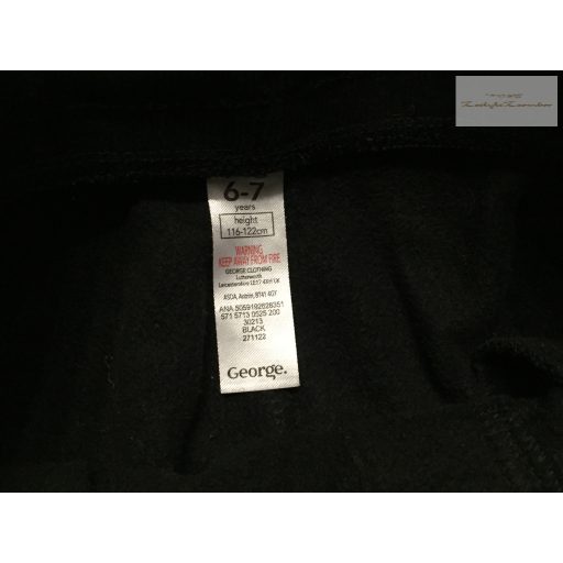 George 6-7 év 116-122 cm fekete pamut fiú nadrág-  újszerű, hibátlan