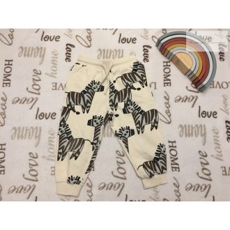   Next 2-3 év 98 cm bézs. zebra mintás pamut fiú nadrág/ jogger-új, csak lecímkézve