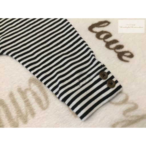 Fred§Flo 3-6 hó 68 cm kék csíkos, vékony pamut fiú legging/ nadrág újszerű,hibátlan