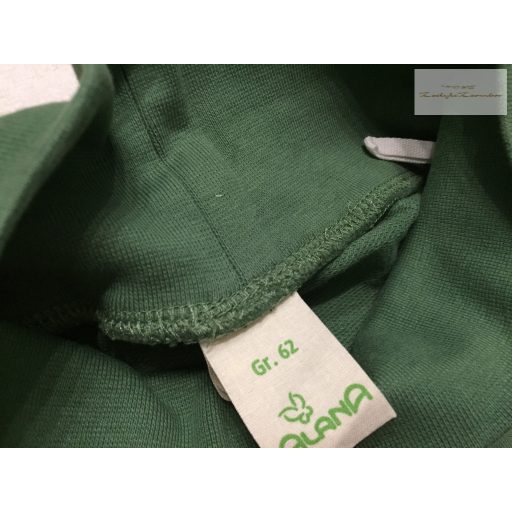 Alana 3 hó 62 cm zöld, fehér szív mintás pamut lány nadrág- újszerű,hibátlan