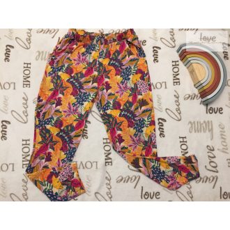   Next 10 év 140 cm színes virágmintás pamut lány nadrág- újszerű,hibátlan