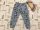 TU 3-4 év 98-104 cm kék, leopárd mintás pamut lány nadrág - újszerű,hibátlan