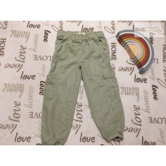   Peacoks Kids 4-5 év 104-110 cm halvány zöld, oldalt zsebes puha anyagú fiú nadrág - újszerű,hibátlan