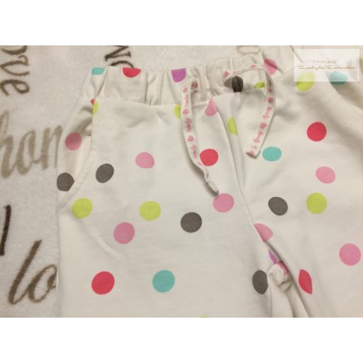 Primark 4-5 év 104-110 cm színes pöttyös hurkolt pamut lány nadrág - új, csak lecímkézve