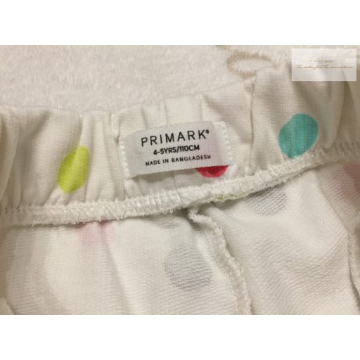 Primark 4-5 év 104-110 cm színes pöttyös hurkolt pamut lány nadrág - új, csak lecímkézve