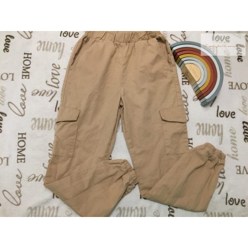 New Look 915 12 év 152 cm világosbarna oldalt zsebes paperbag derekú nadrág - újszerű,hibátlan