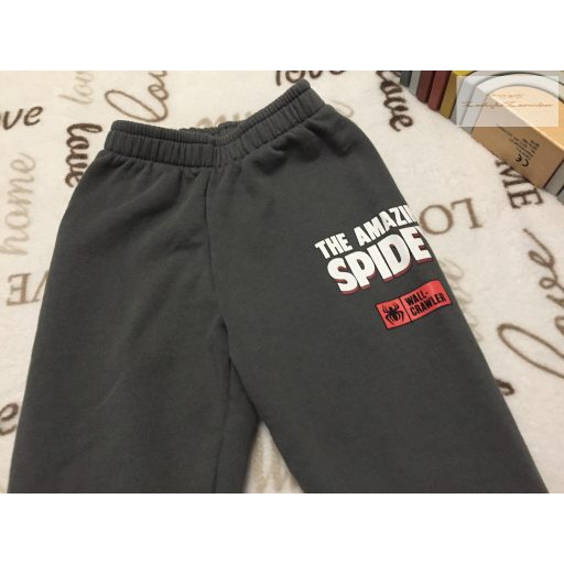 Zara 5 év 110 cm  szürke Spiderman mintás vastagabb pamut fiú nadrág- újszerű,hibátlan